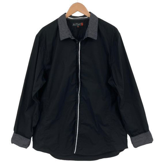G by Guess Other - G By Guess Shirt Mens 2XL Black Cotton Long Casual Sleeve Collared Button Down